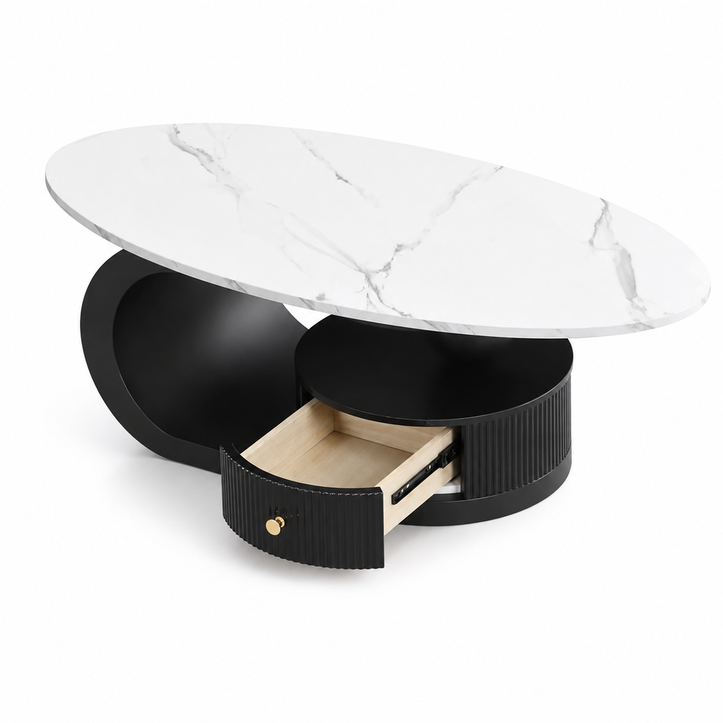 Aurora Oval Nesting Coffee Table Set