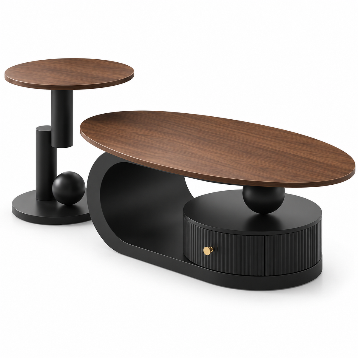 Aurora Oval Nesting Coffee Table Set