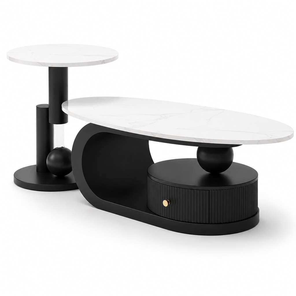 Aurora Oval Nesting Coffee Table Set