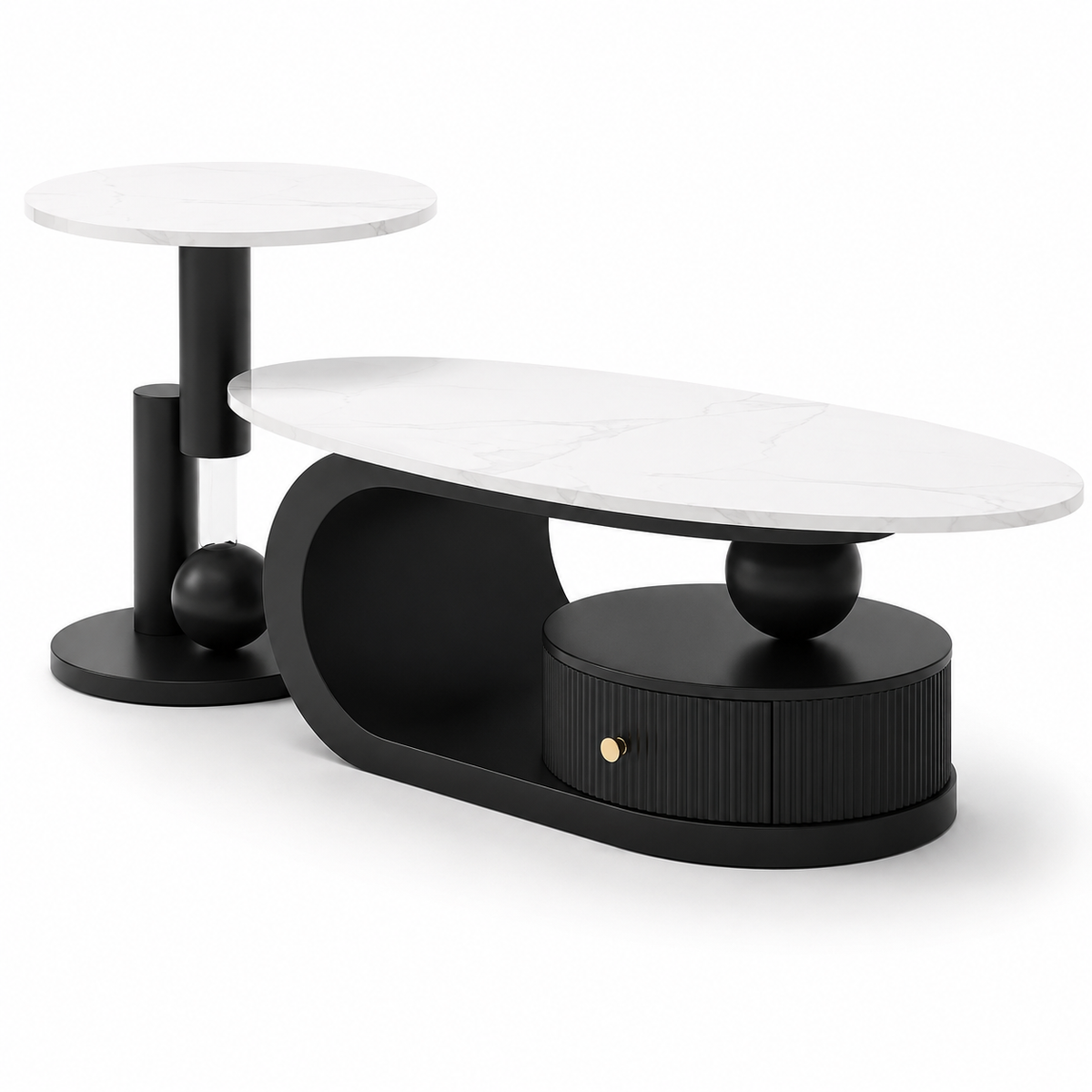 Aurora Oval Nesting Coffee Table Set
